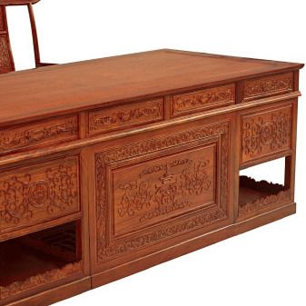 成都御尊思楠古典家具实木办公桌非洲花梨木办公桌